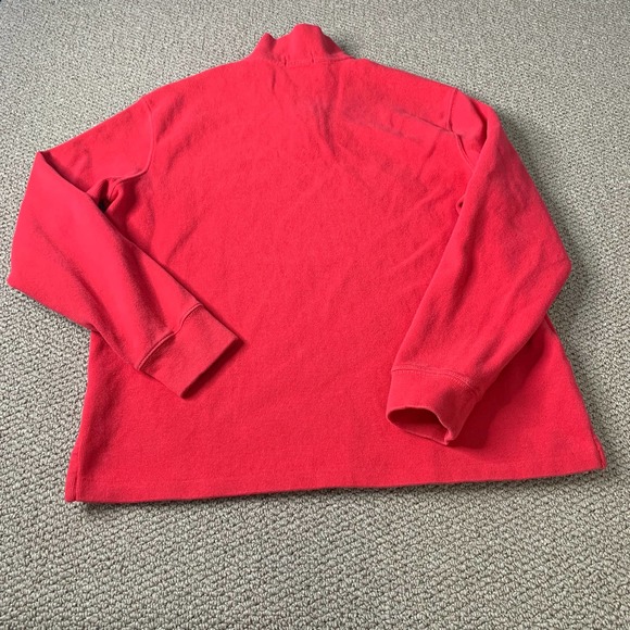 Polo Ralph Lauren Mens‎ Sweater Size Large Red Long Sleeves 1/4 Zip Pullover - Picture 5 of 11